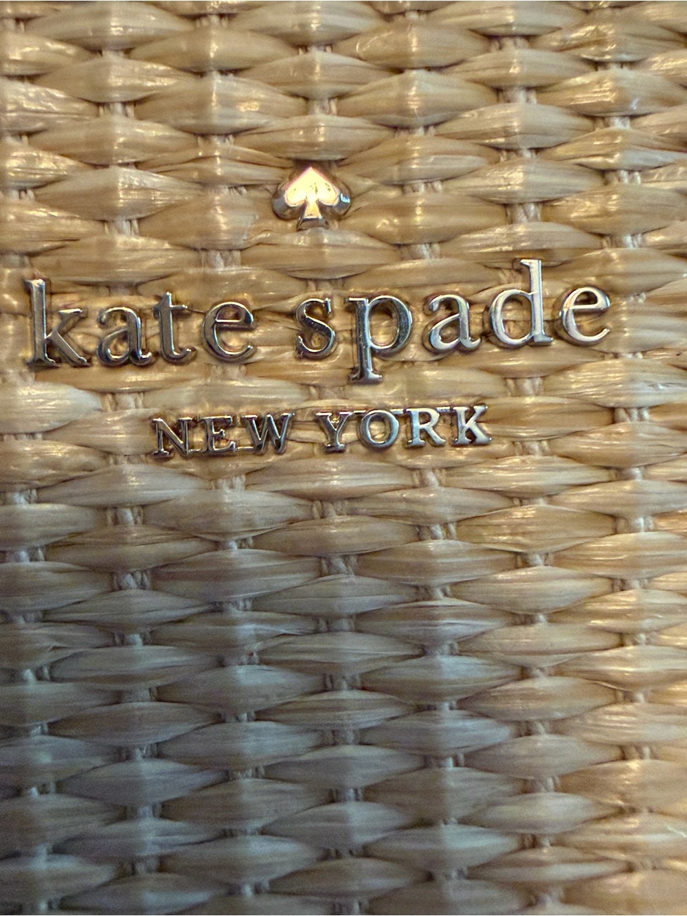 Kate Spade HAND MADE Straw Woven Pouch with Strawberry Embroidery. - Picture 8 of 11